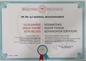 Sağlık Turizmi Yetki Belgesi